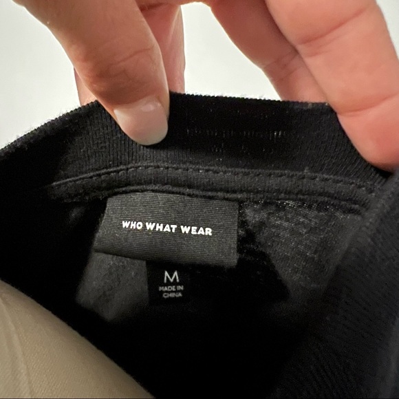 Who What Wear Black Babydoll Style Short Sleeve - Picture 5 of 6